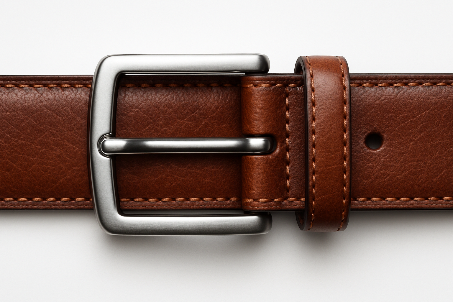 Men's Premium Leather Belt with Steel Buckle