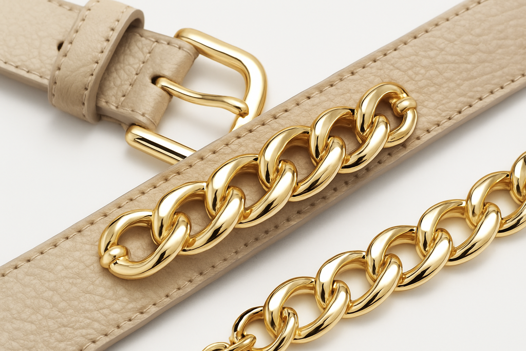 Women's Chic Faux Leather Chain Belt