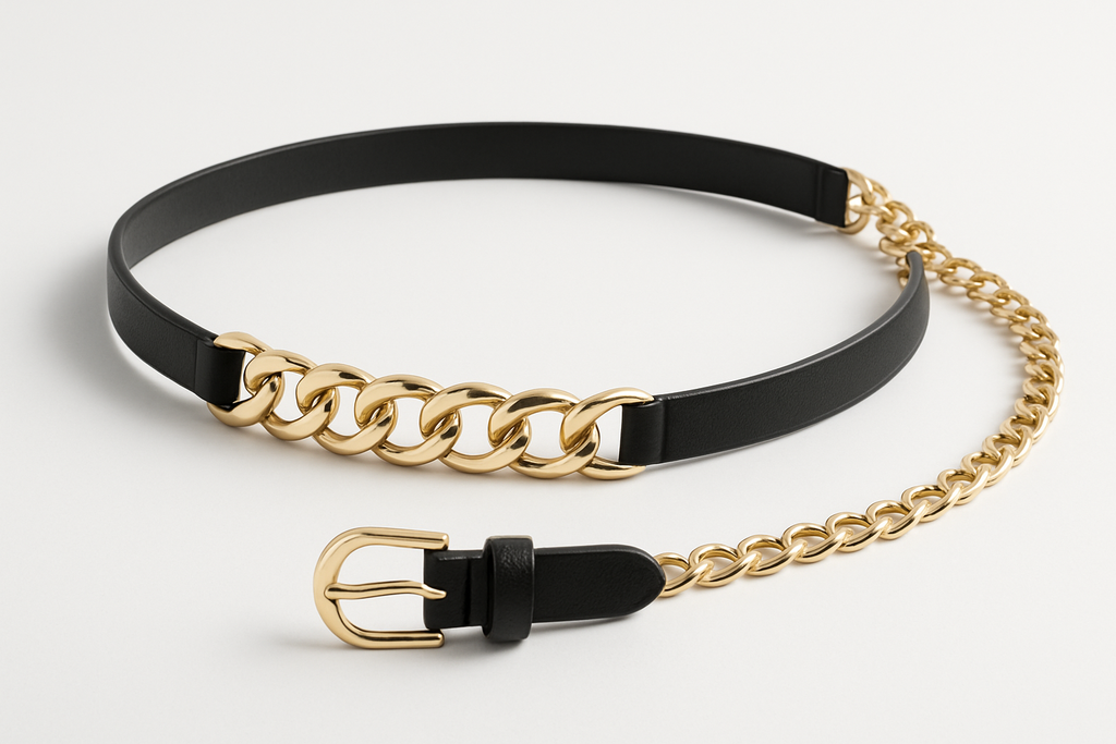 Women's Chic Faux Leather Chain Belt